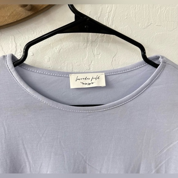 Anthropologie Purple Lavender Field Ruffle Tiered Short Sleeve Top Small - Picture 4 of 5